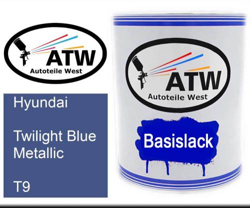 Hyundai, Twilight Blue Metallic, T9: 1L Lackdose, von ATW Autoteile West.